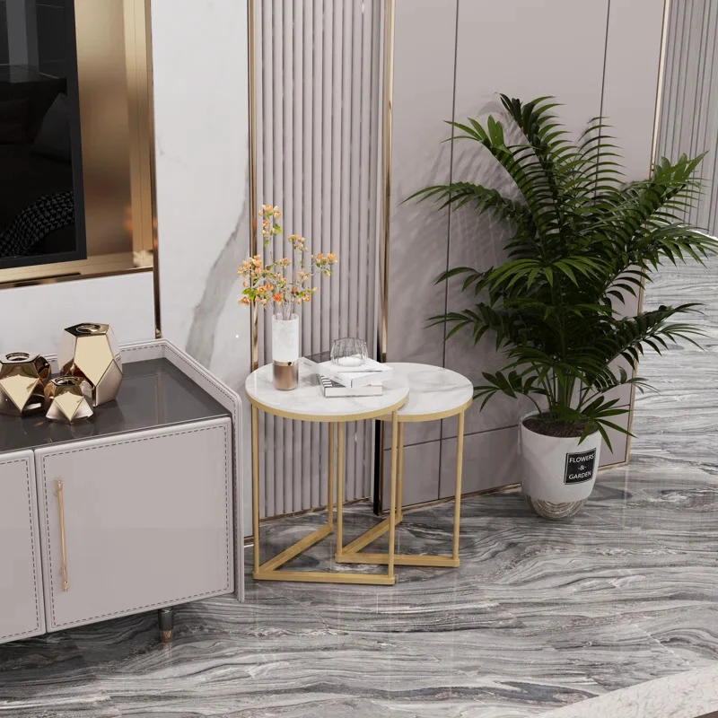 modern luxury style golden & white nesting tables 3 modern luxury style golden & white nesting tables 3