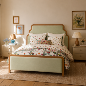 wavy panel king size bed 1